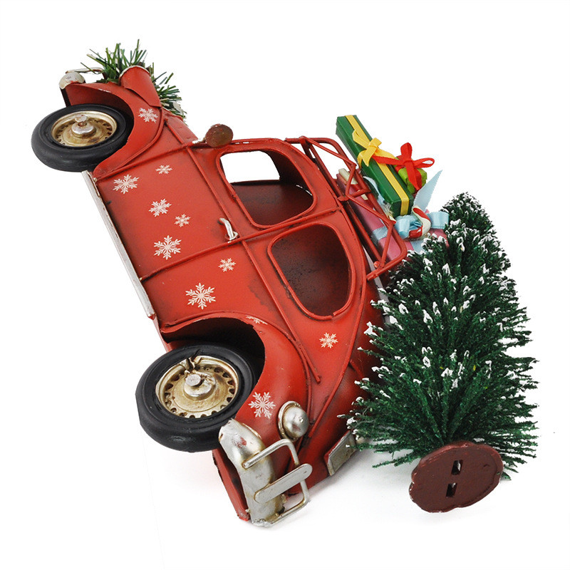 热销仿古铁艺圣诞皮卡挂饰欧式乡村家居主题挂饰软装酒店陈列工艺