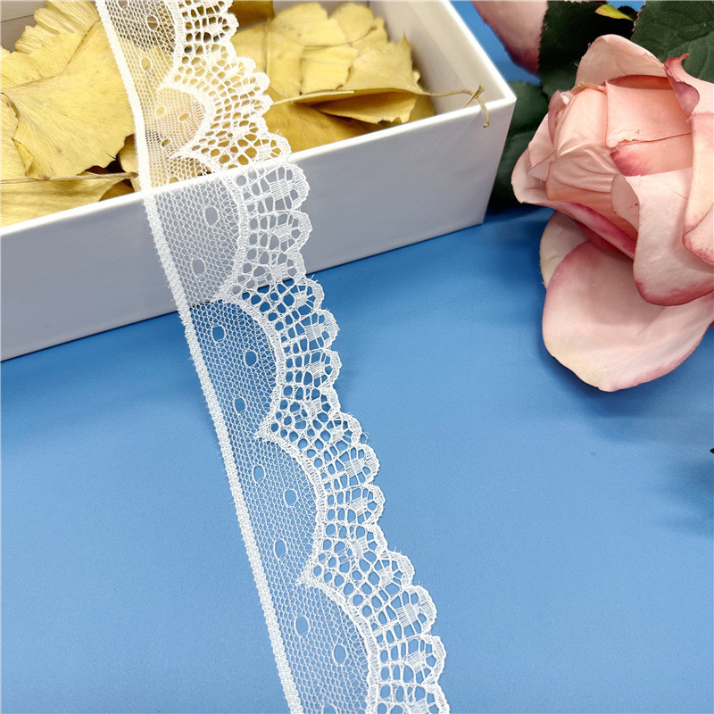 4cm蕾丝花边蝴蝶花边扇子花边贝壳饰品配件服装辅料蕾丝花边