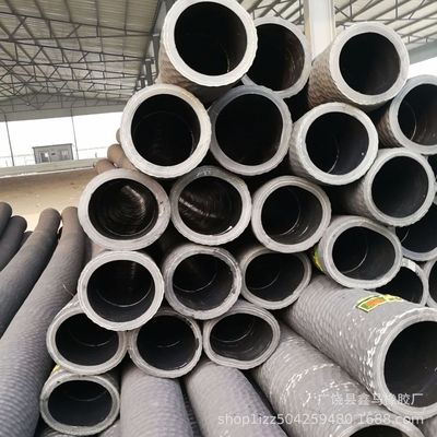埋直供喷砂胶管大口径厂家吸管钢丝骨架缠绕黑色吸水排砂橡胶管