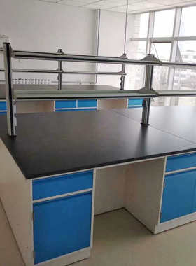 全钢实验台钢木PP边台试验台化验室全木工作台实验室桌操作台高校