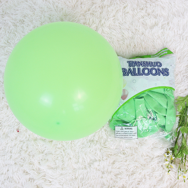 10寸加厚绿色墨绿牛油果绿色森林系哑光圆形乳胶开业复古气球装饰