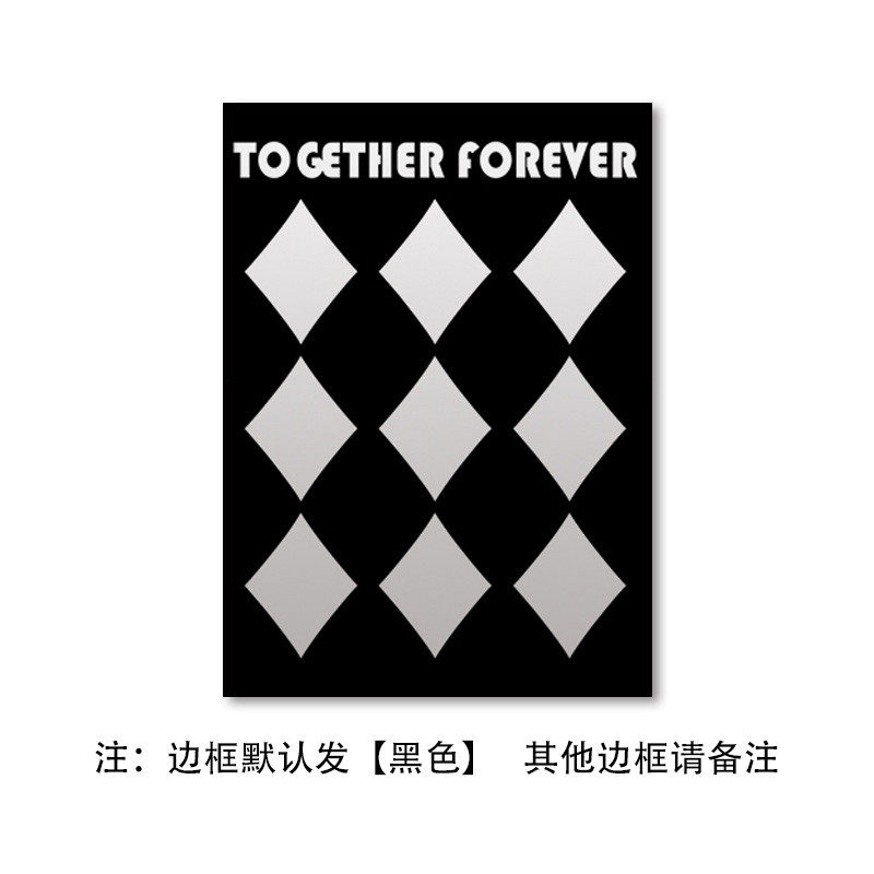 现代简约黑白清新文艺卧室床头装饰画ins客厅背景墙小众镜面挂画