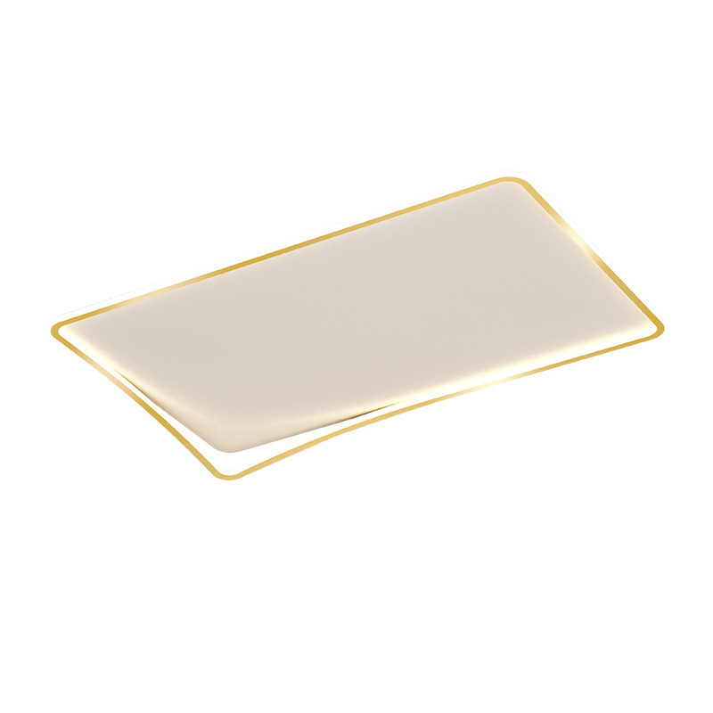 客厅灯现代简约超薄金色led吸顶灯北欧轻奢方形极简创意客厅灯具