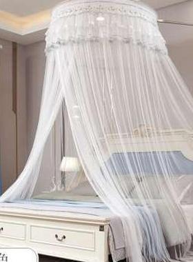 9opu批发伸缩蚊帐纹2米18m床家用落地支架圆顶吊顶单人免安装15m1