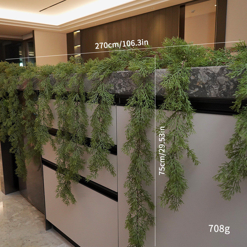 2024新款pe圣诞花环冷杉圣诞条壁挂橱窗挂件树藤装饰品摆件批发