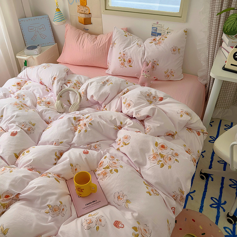 卡通可爱20150×单人被罩0水洗棉三件套单件宿舍被套棉×230