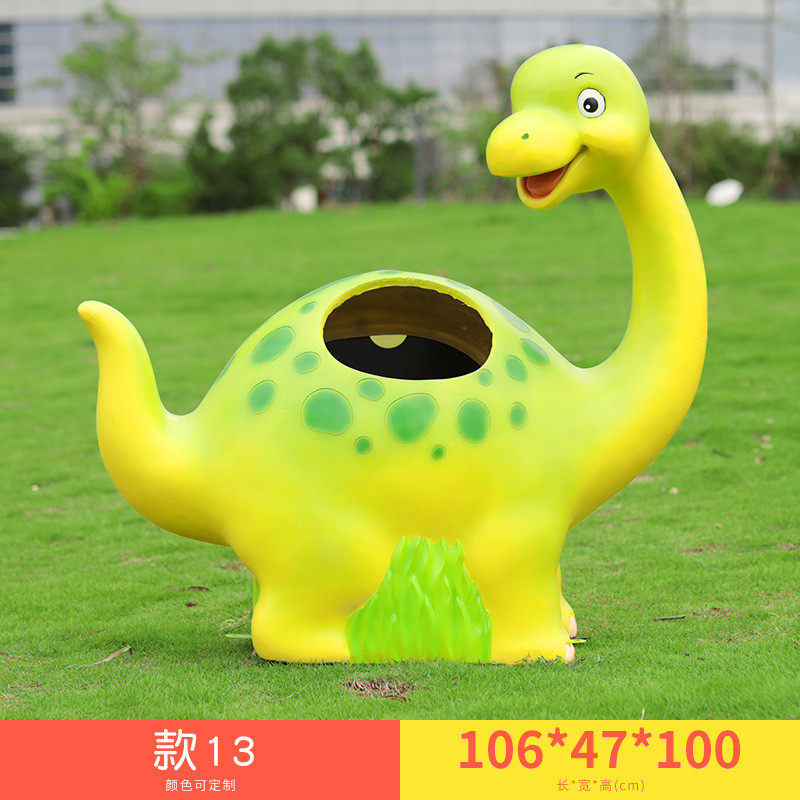 动物卡通户外垃圾桶系列玻璃钢雕塑造型景区售楼处幼儿园草坪装饰