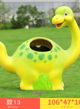 动物卡通户外垃圾桶系列玻璃钢雕塑造型景区售楼处幼儿园草坪装饰