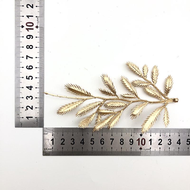 14cm装饰塑料金色榆树叶新年婚庆花环仿真婚礼婚房布置厂家直销