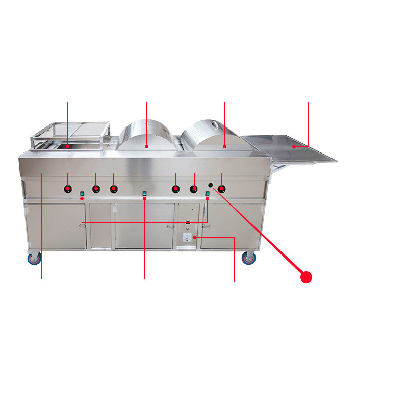 摇滚烤鸡炉旋转自动商用烤鸭炉燃气奥尔良烤翅鸡腿车烤箱木炭