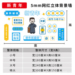 觉醒年代中小学教室装饰文化墙贴新青创意贴纸励志班级布置年挂画