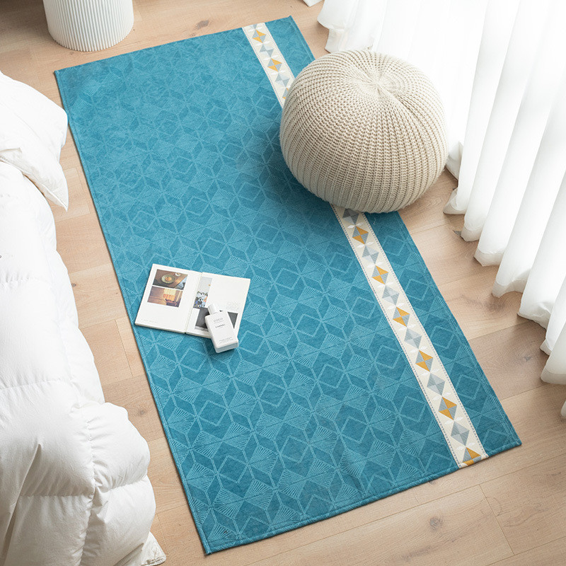 北欧简约雪尼尔卧室地垫满铺毯子垫榻榻米地毯家用床边可机洗