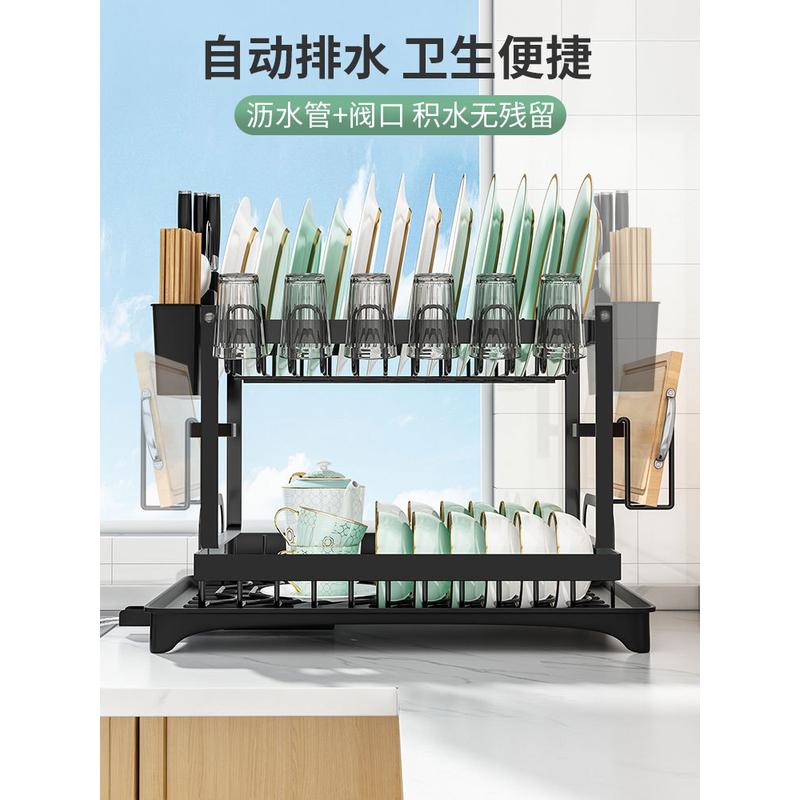 厨房沥水碗盘架家用碗筷收纳盒台面筷子勺子收纳架洗碗槽篮置物架