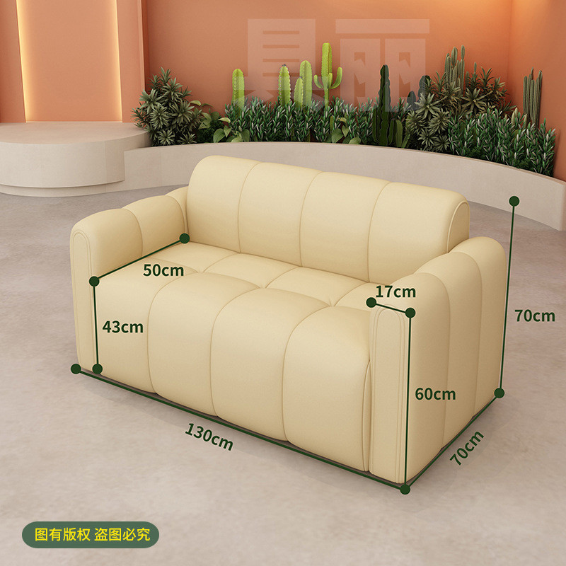 区奶茶店沙发日料店桌椅休闲咖啡售楼部洽谈会客双人沙发卡座组合