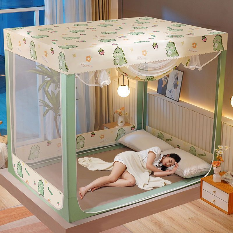年防摔家用蒙古包蚊帐新款支架卧室儿童加厚加密高端防尘顶布