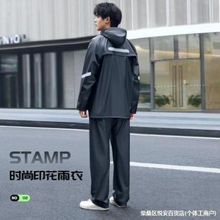 女士雨衣男批发 外卖防水摩托车专用套装 备美pvc分体雨衣雨裤 套装