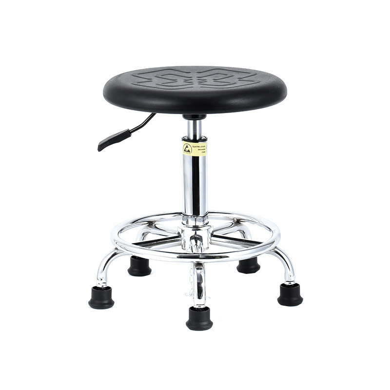 防静电旋转实验升降圆凳子工厂无尘车间流水线用pu发泡工作凳子凳