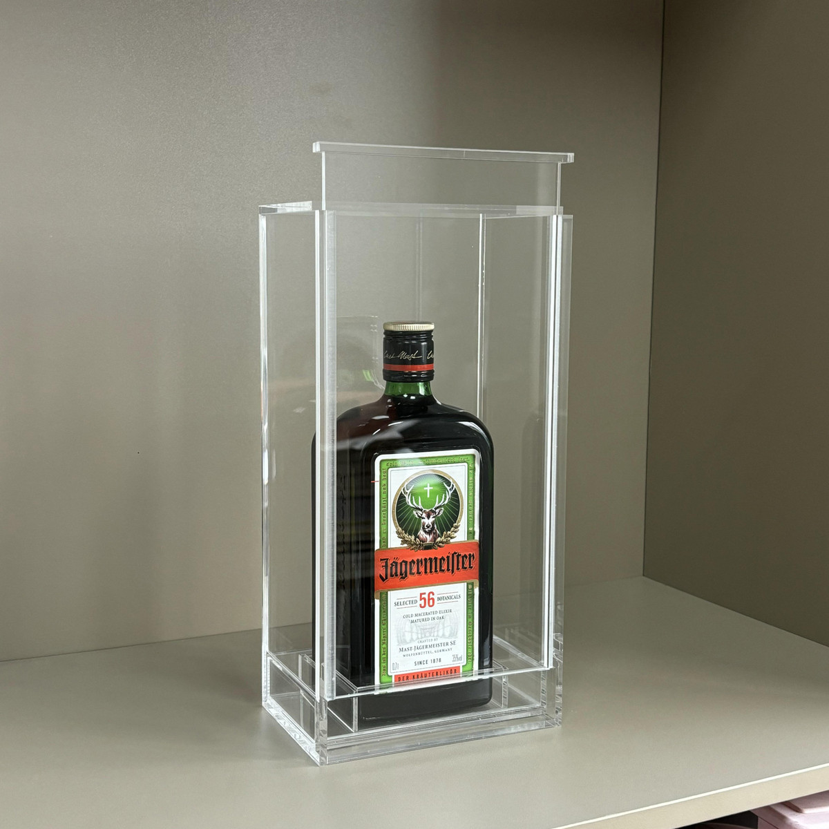 定制亚克力红酒展示架柜台红酒香槟展示酒柜白酒高端透明展架