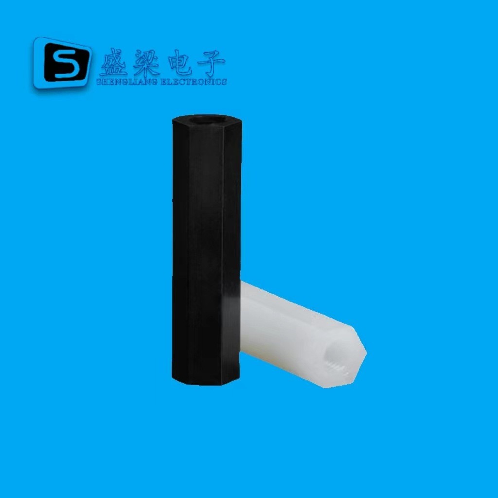 m3六角间隔柱双绝缘尼龙六角柱塑料内螺纹隔离柱m3通间隔柱