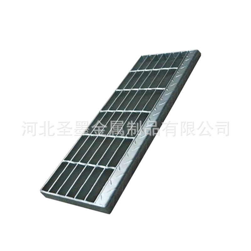 锌盖板格栅防滑梯踏板不锈钢排水钢平台化工厂防滑楼梯踏步板