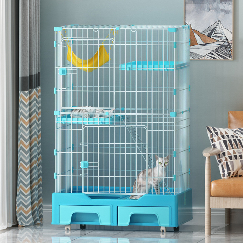 猫笼子家用猫猫窝别墅舍宠物猫咪室内超大自由空间带厕所一体猫屋