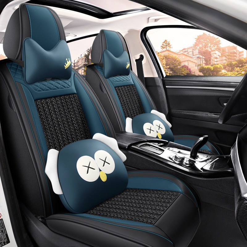 热销汽车腾翼c30座椅套炫丽腾翼c50四季c20r酷熊全包适用长城冰丝