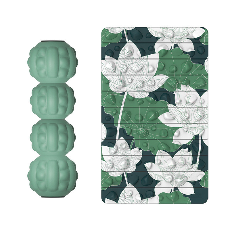 eva按摩指压垫瑜伽球健身套装石头纹指压板瑜伽按摩筋膜球