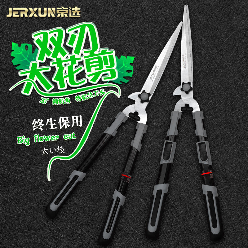 京灌木修枝剪刀伸缩大花剪园林花艺选篱笆绿篱草坪果树高空粗枝剪图片
