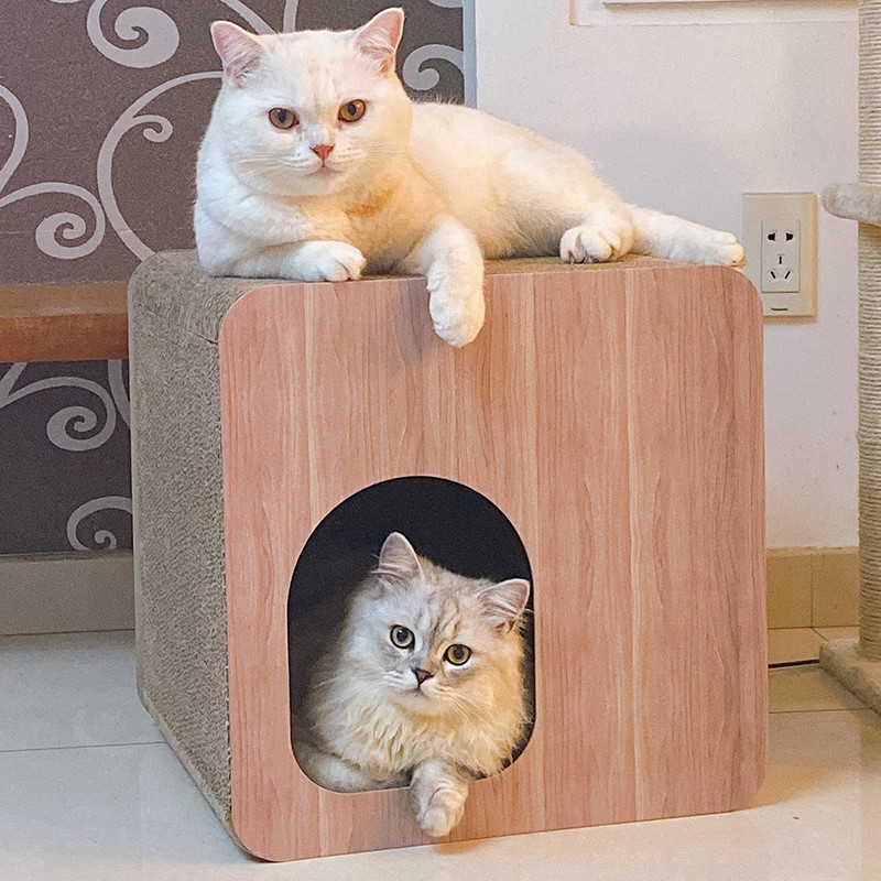 猫抓板窝一体猫窝纸箱瓦楞纸猫爪立式特大号耐磨猫屋房子猫咪用品