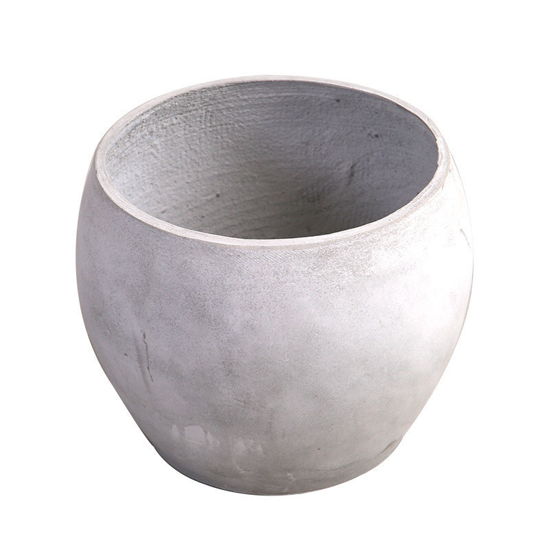 花盆陶盆圆柱形简约几何泥琴叶榕龟背竹绿植种植大水泥厂家批发