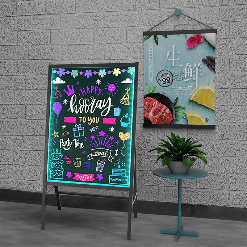 led电子荧光板广告牌闪光黑板夜光光屏发手写店铺门口宣传留言板