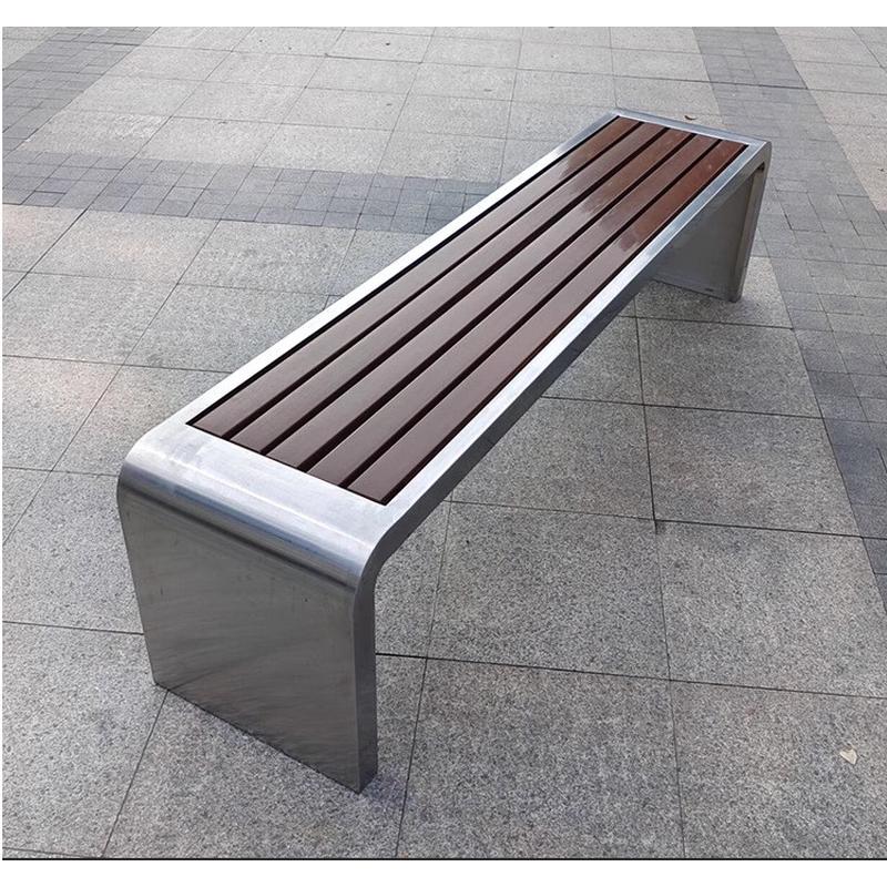 厂家广场不锈钢户外公园椅批发休闲长椅加厚长凳等候户外排椅坐凳