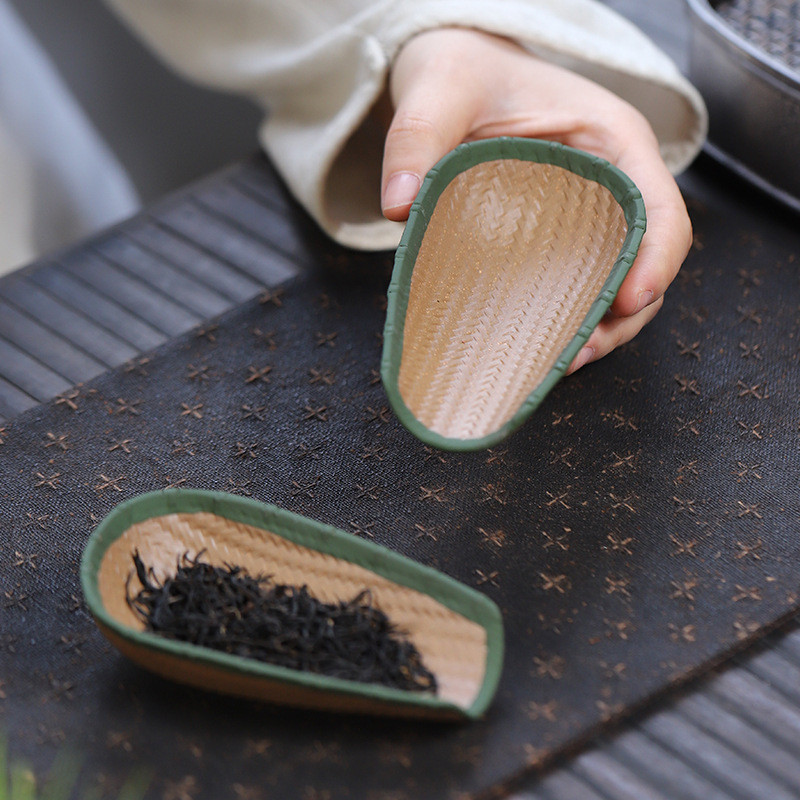宜兴紫砂茶宠茶则小摆件茶铲簸箕茶具配件茶勺把玩陶瓷可养批发