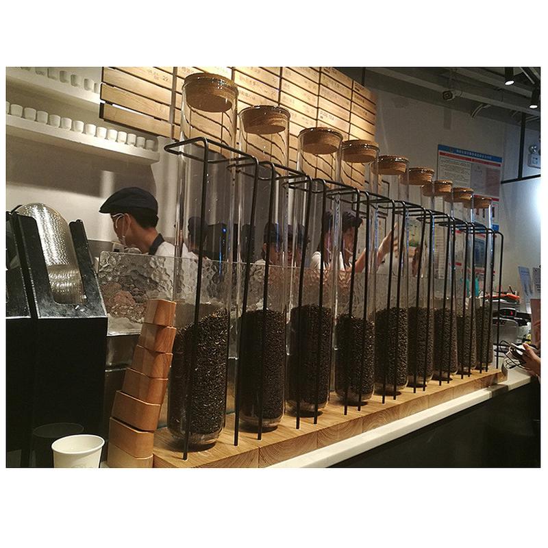 玻璃茶叶试管展示架茶叶罐玻璃试管架套装咖啡豆密封罐奶茶店茶叶