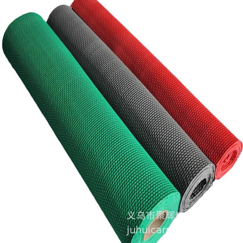 s型镂空地垫加厚卫生间型塑料隔水垫加密pvc门垫厕所网格防滑垫