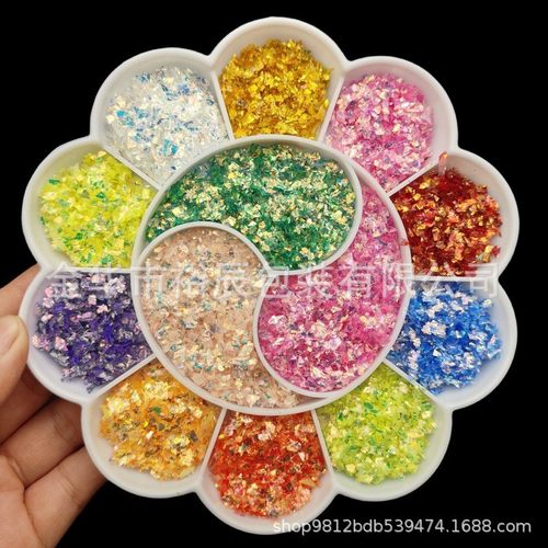厂家供应金葱粉粉流麻碎片pet涂料闪粉手工diy饰品配件材料粉批发