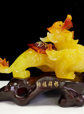 招财貔貅摆件一对树脂皮丘摆设店铺开业礼品装饰品客厅办公室批发