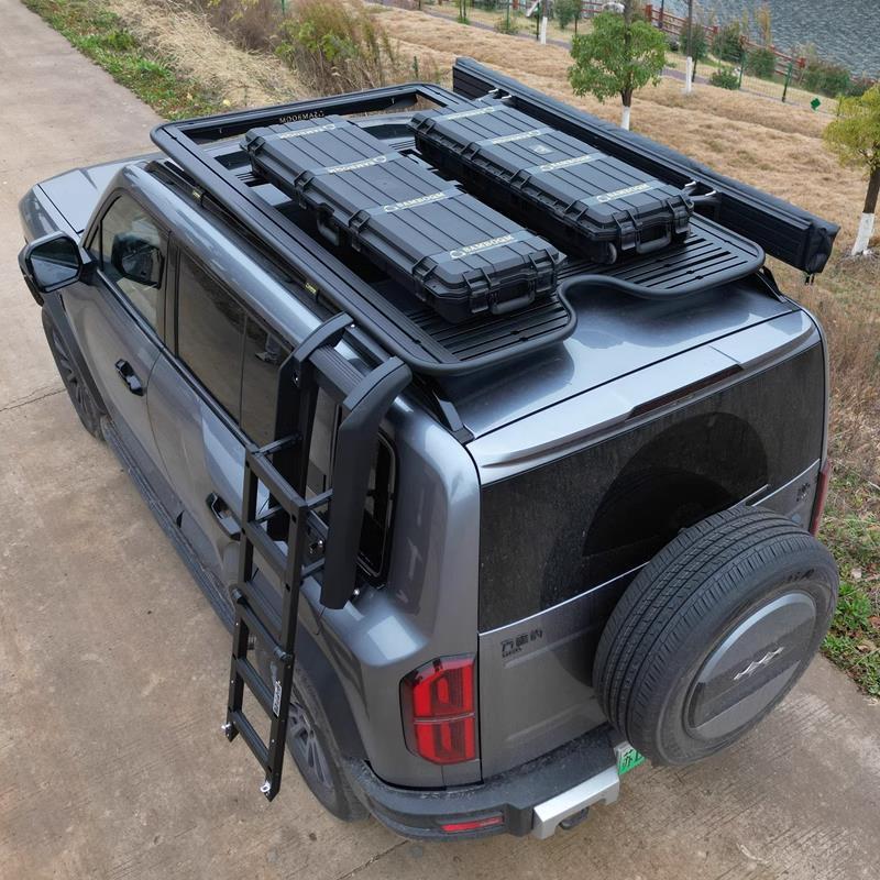 热销适用于比亚迪方程豹5行李架网车顶拓展平台侧爬梯侧书包机甲
