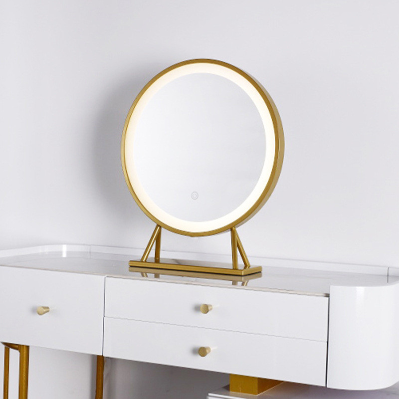 led灯圆形亮光浴室家用酒店美容院理发店梳妆镜化妆镜工程可定