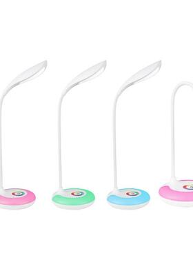 新款充电LED护眼学习台灯带256色触模调光氛围小夜灯