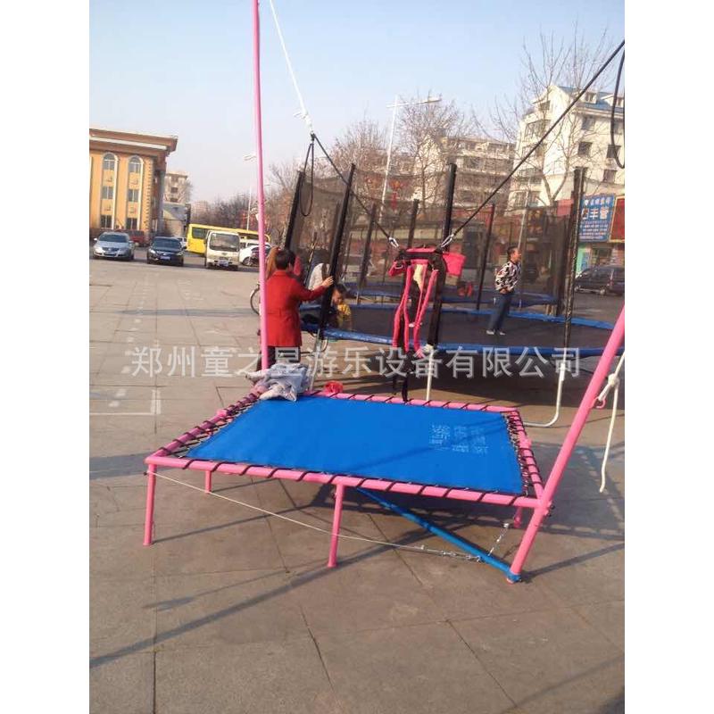 批发供应户外儿童单人蹦极可折叠的弹跳蹦蹦床钢架钢架小蹦极