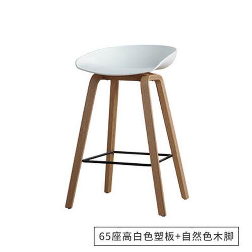 北欧现代简约吧台椅创意铁艺家用商用咖啡厅酒吧椅轻奢木脚高脚凳
