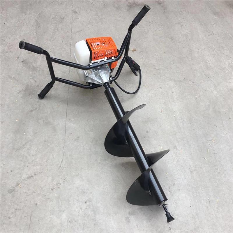 热销手提式汽油机二冲程挖坑钻孔器种植打眼器直径80厘米