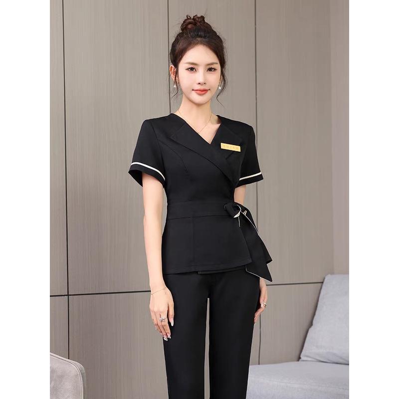 美容师工作服女高级美容院养生馆足疗spa技师服气质套装足浴工衣