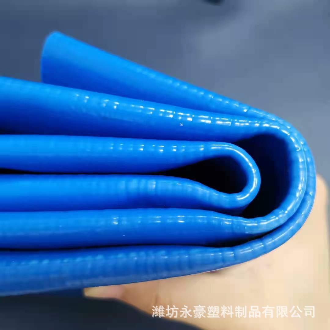 pvc大口径农用灌溉涂塑水带一次成型23456789寸加厚软扁平水带