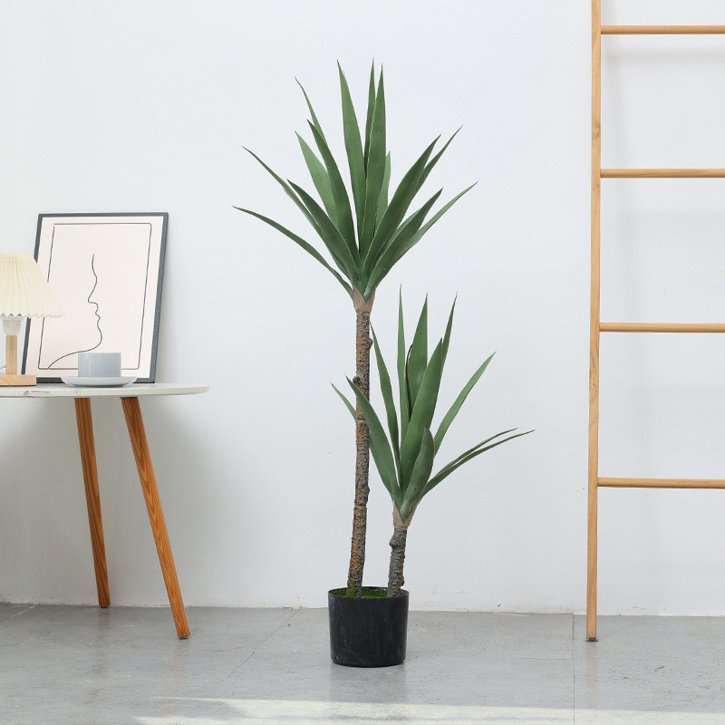 热销龙舌兰假树盆栽家居客厅剑兰创意摆件植物橄榄树批发