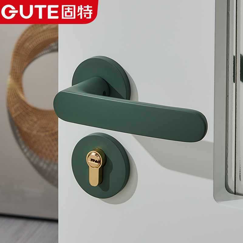 批发固特静音多彩门锁室内卧室家用分体锁子通用型门把手房间木门