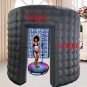 外黑内银led灯内置创意定制l移动摄影棚便携式 充气360照相亭