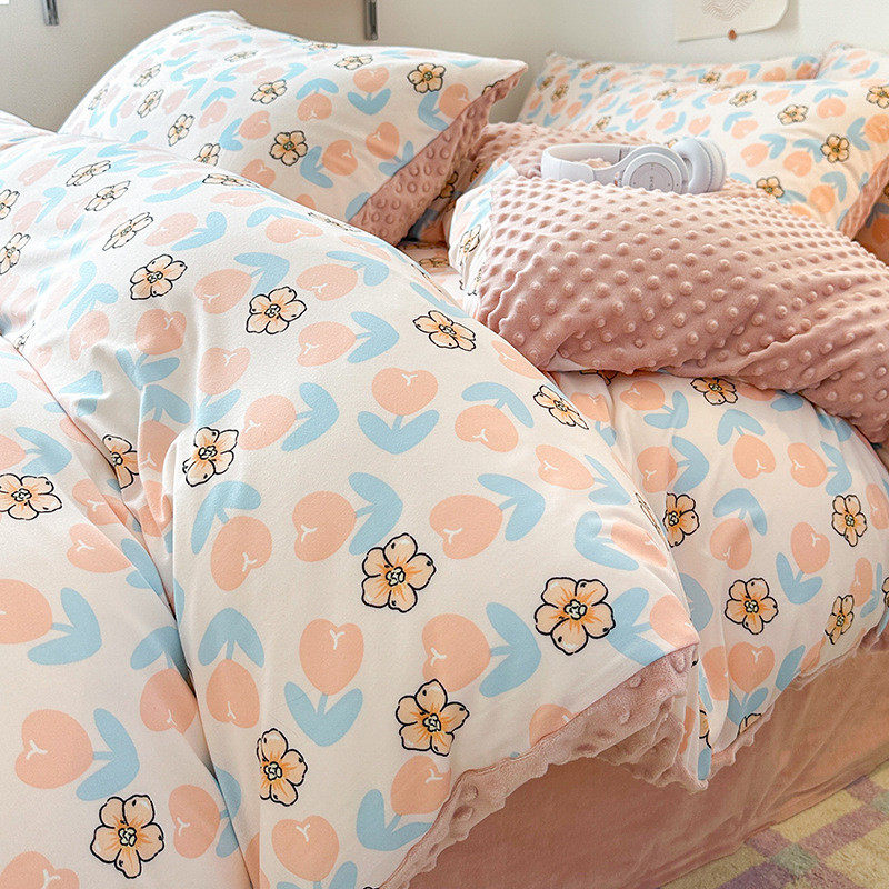 10斤被子全套一整套豆豆大豆加厚保暖冬被单人绒被芯褥针织棉被套