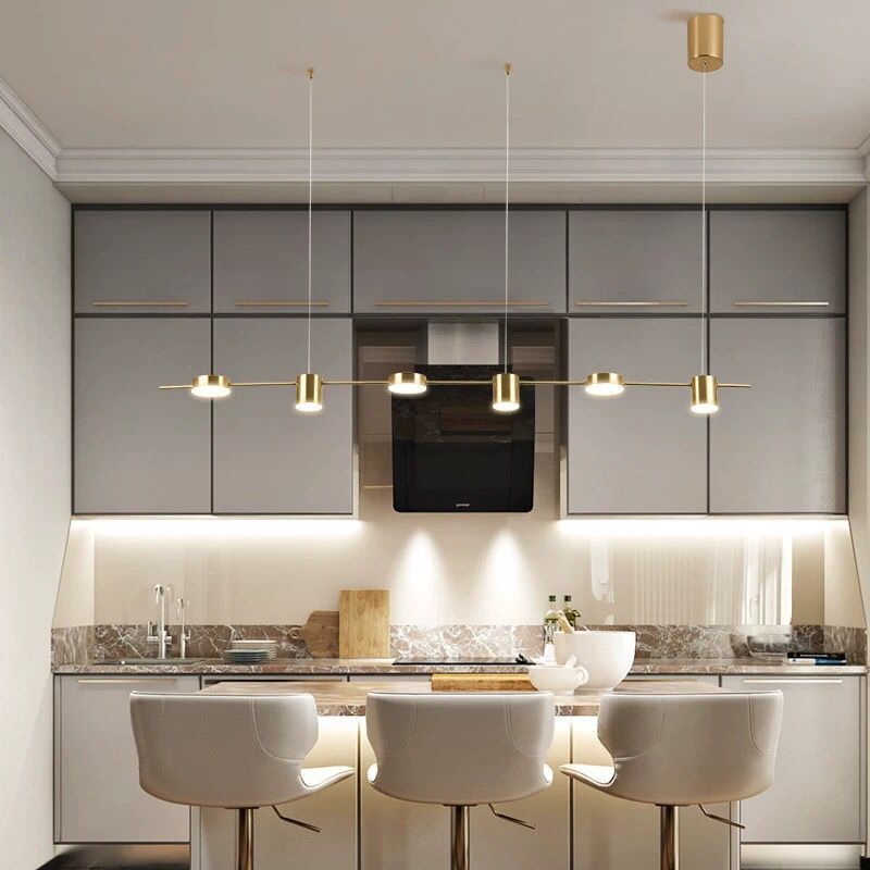 led长条灯现代简约轻奢吊灯后餐厅灯服装店橱窗创意个性北欧灯具